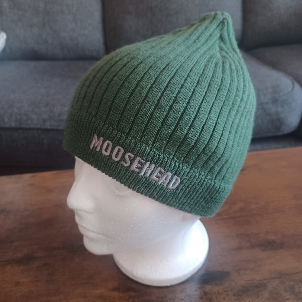 Moosehead Karbon Green Ribbed Beanie Toque Winter Hat Wool Blend 🫎 🍺